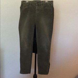 J Crew corduroy, ankle length skinny pants